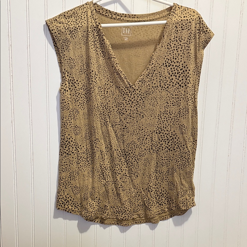 Gap Beige Speckled Women's Blouse tall large